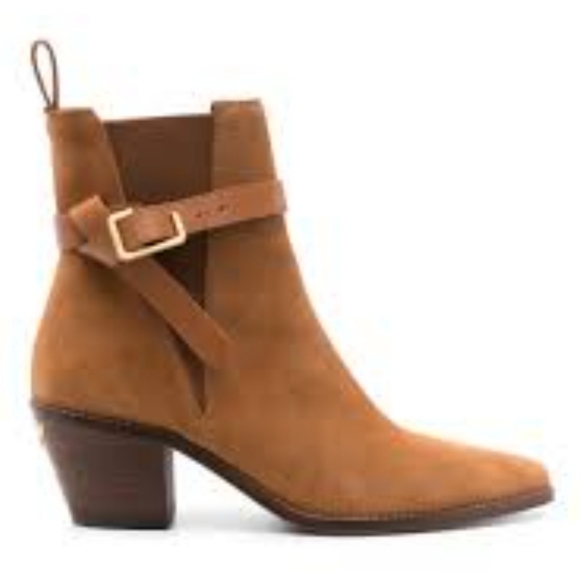 Zadig & Voltaire Tyler Cecilia Suede Leather Booties Buckle Boots $498, Sz 38 7 - Picture 3 of 16